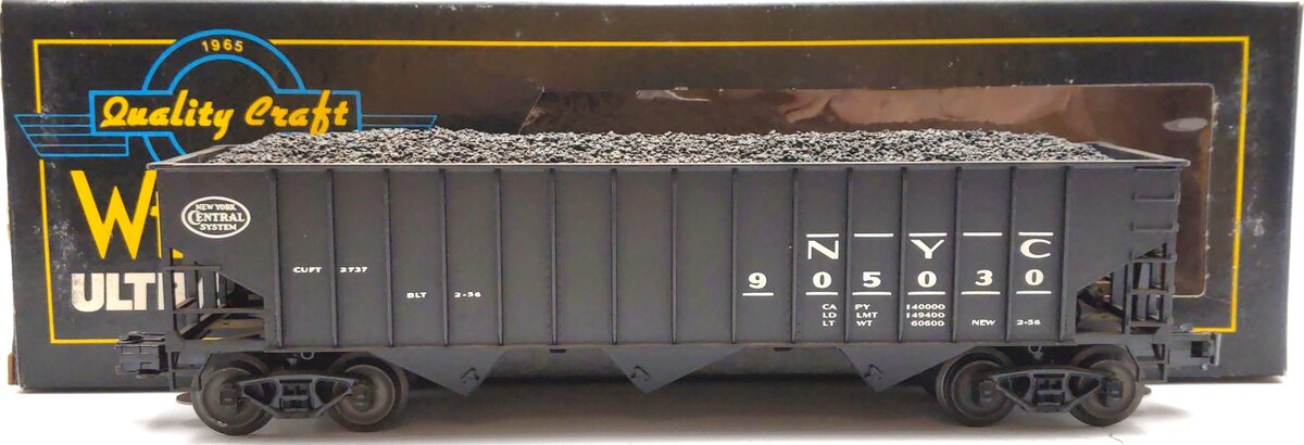Weaver 4030 New York Central 3 Bay Hopper Hi-Rail #905030 VG/Box