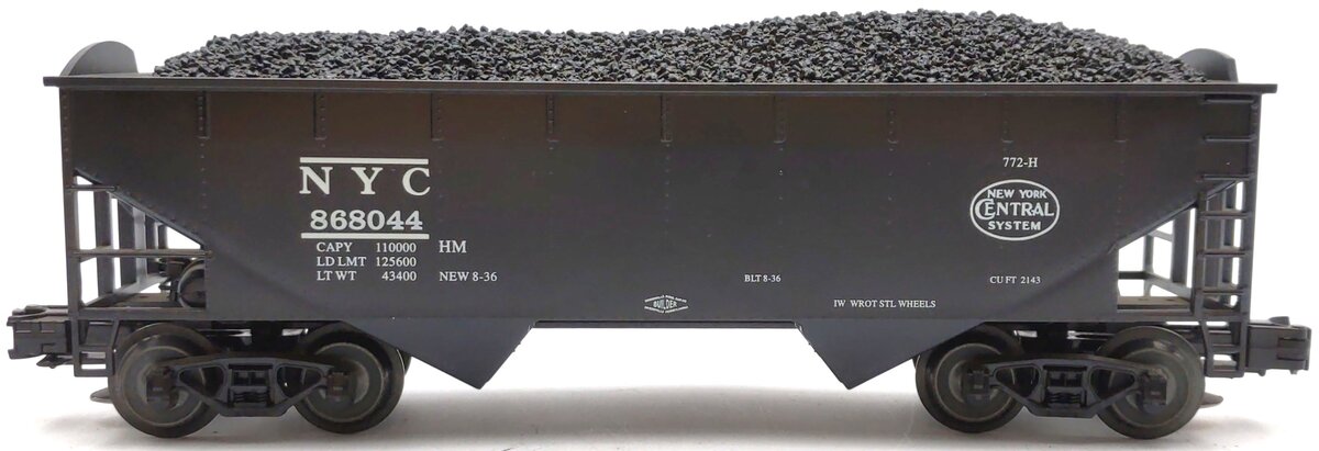 Weaver U1113 O Gauge New York Central Offset 2-Bay Hopper #868044 - 3 Rail VG