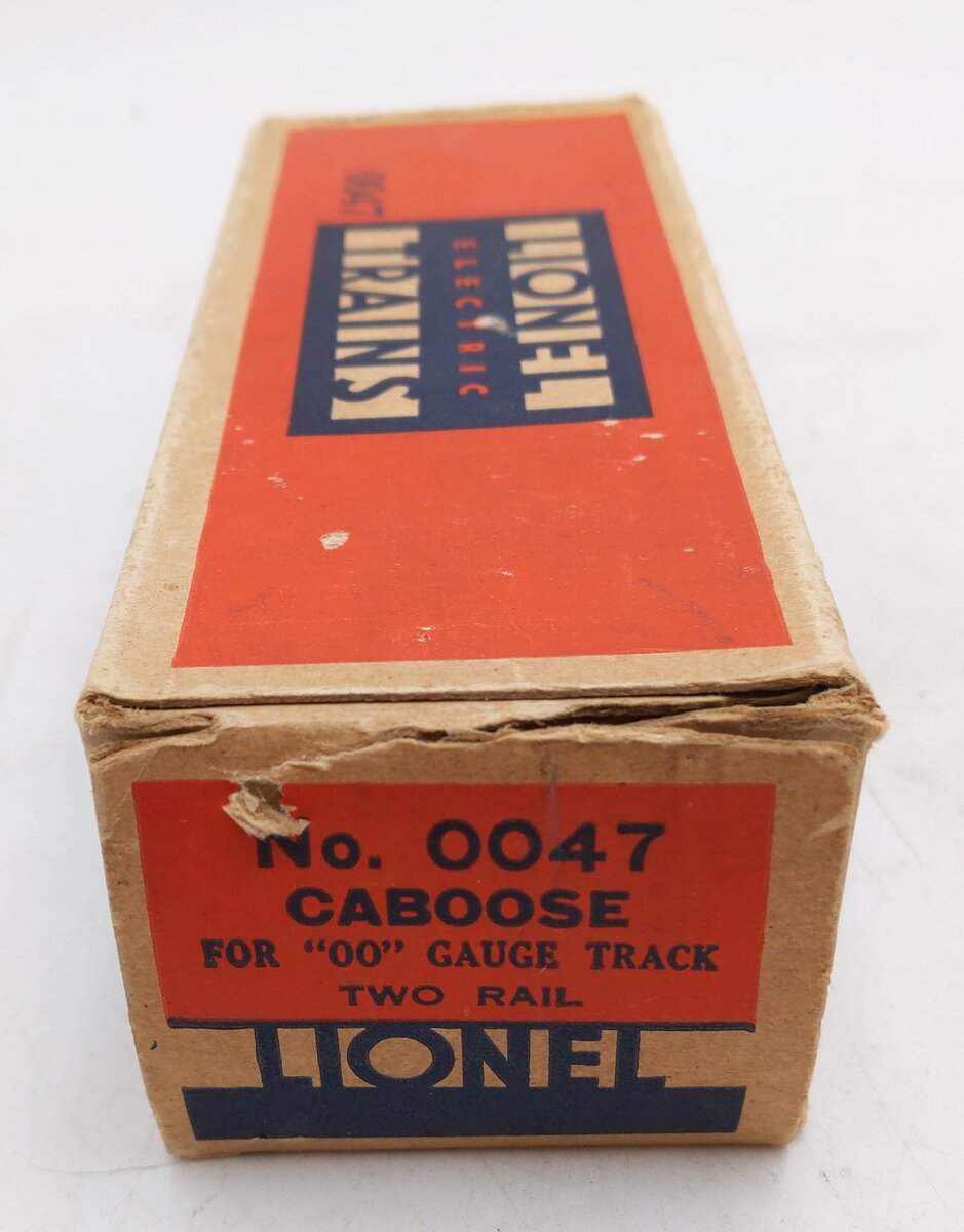 Lionel 0047 OO Gauge Vintage Prewar New York Central Caboose EX/Box