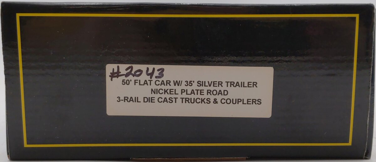 Weaver 2043 O Gauge Nickel Plate Road 50' Flat Car w/ 35' Silver Trailer LN/Box