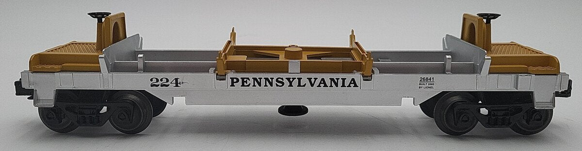 Lionel 6-26841 O Pennsylvania Railroad Log Dump Car #224 EX
