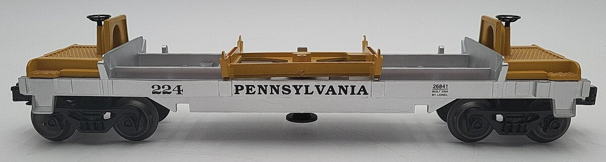 Lionel 6-26841 O Pennsylvania Railroad Log Dump Car #224 EX