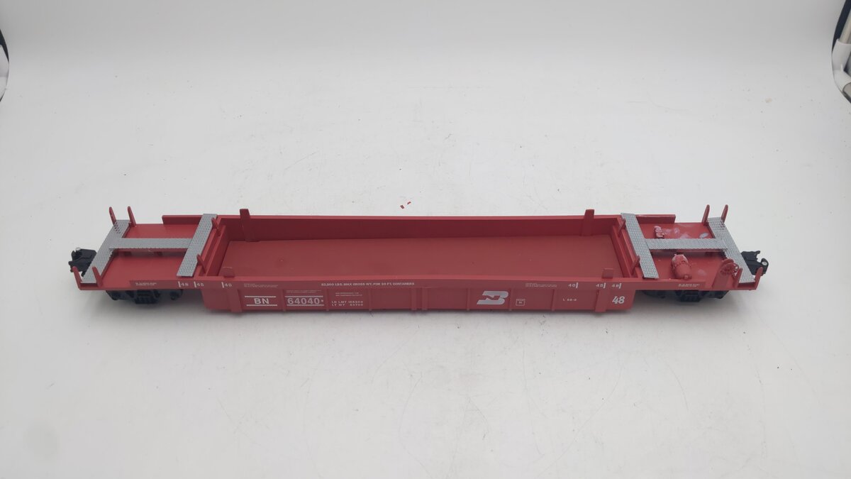 Right-of-Way 64040 Burlington Northern Double Deep Well Stack Flatcar EX/Box