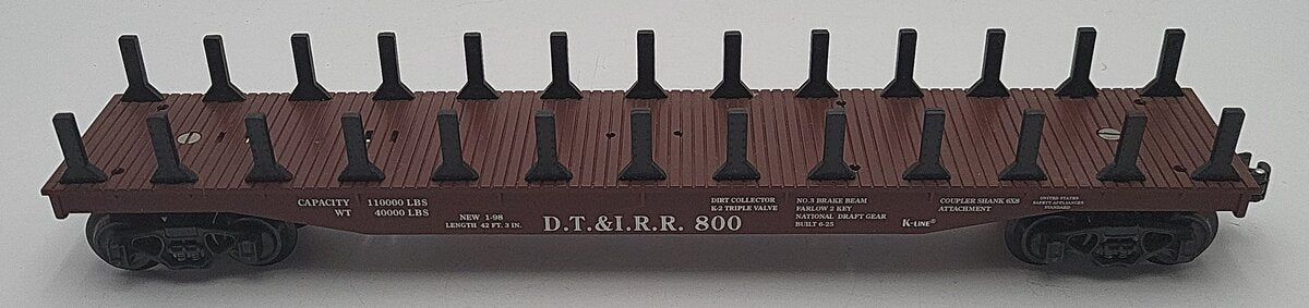 K-Line K6900-M001 O Scale D.T&I.R.R. Flatcar #800 EX