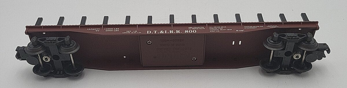 K-Line K6900-M001 O Scale D.T&I.R.R. Flatcar #800 EX