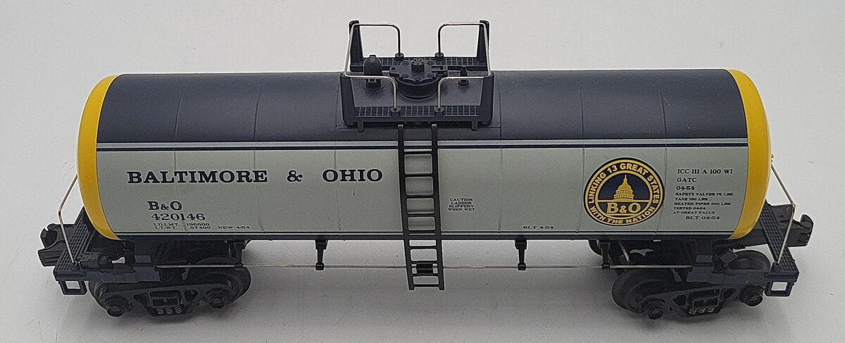 MTH 30-73207 O Gauge B&O Modern Tank Car # 420146 EX
