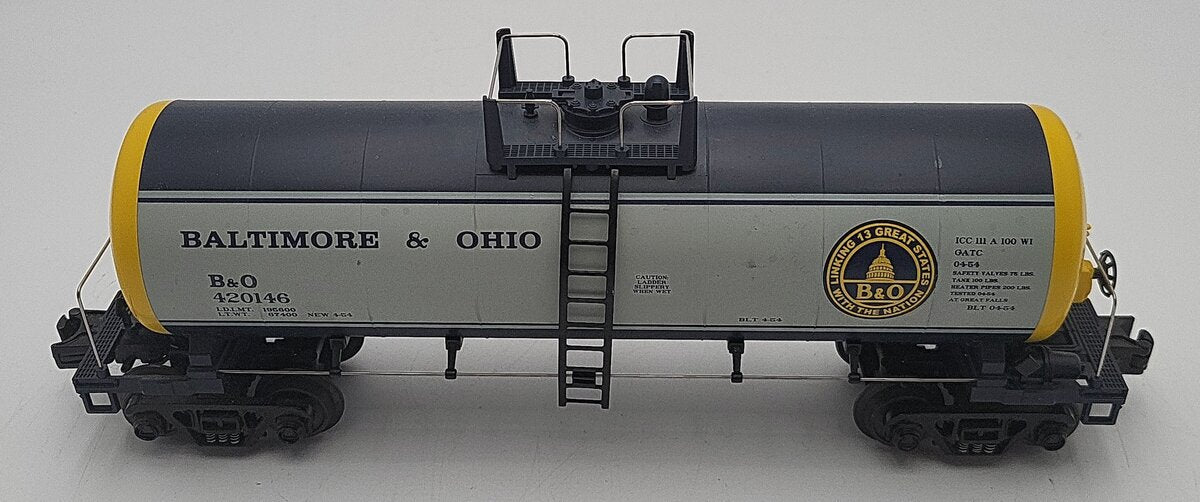 MTH 30-73207 O Gauge B&O Modern Tank Car # 420146 EX