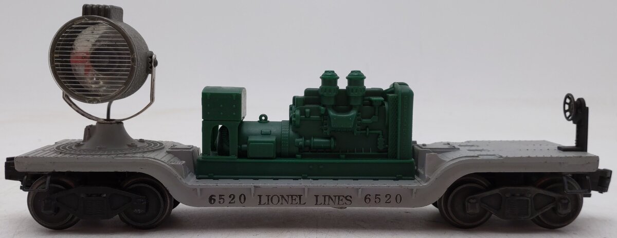 Lionel 6520 Vintage O Green Generator Operating Searchlight Car - Rare VG/Box
