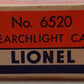 Lionel 6520 Vintage O Green Generator Operating Searchlight Car - Rare VG/Box