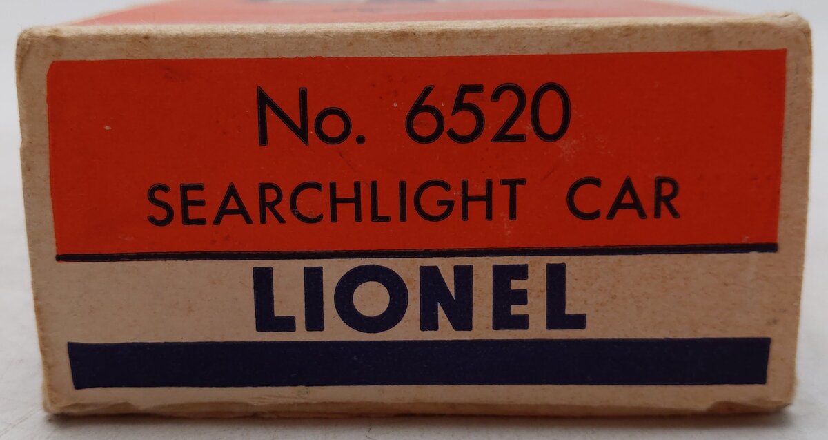 Lionel 6520 Vintage O Green Generator Operating Searchlight Car - Rare VG/Box