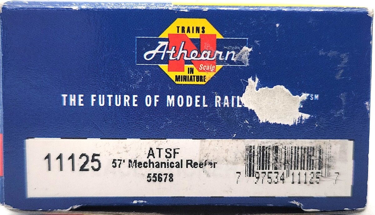 Athearn 11125 N Scale Santa Fe 57' Mechanical Reefer Car #55678 LN/Box