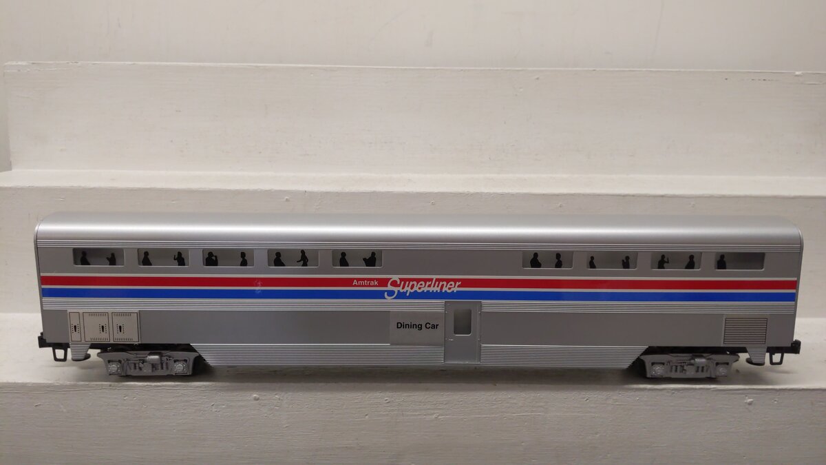 Williams O Gauge Amtrak Superliner Aluminum Dining Car EX/Box