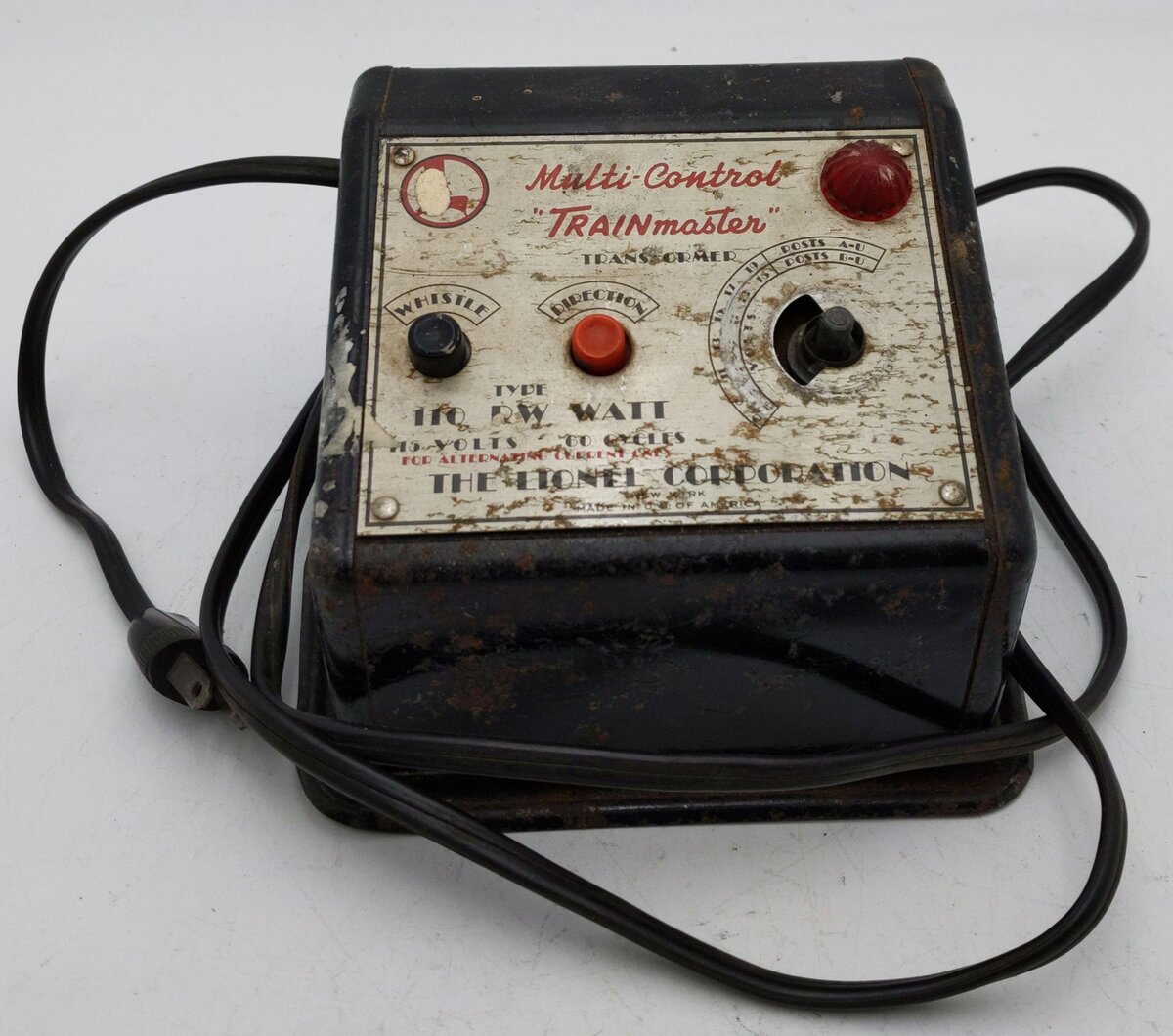 Lionel RW Vintage O 110 Watt Transformer w/Whistle