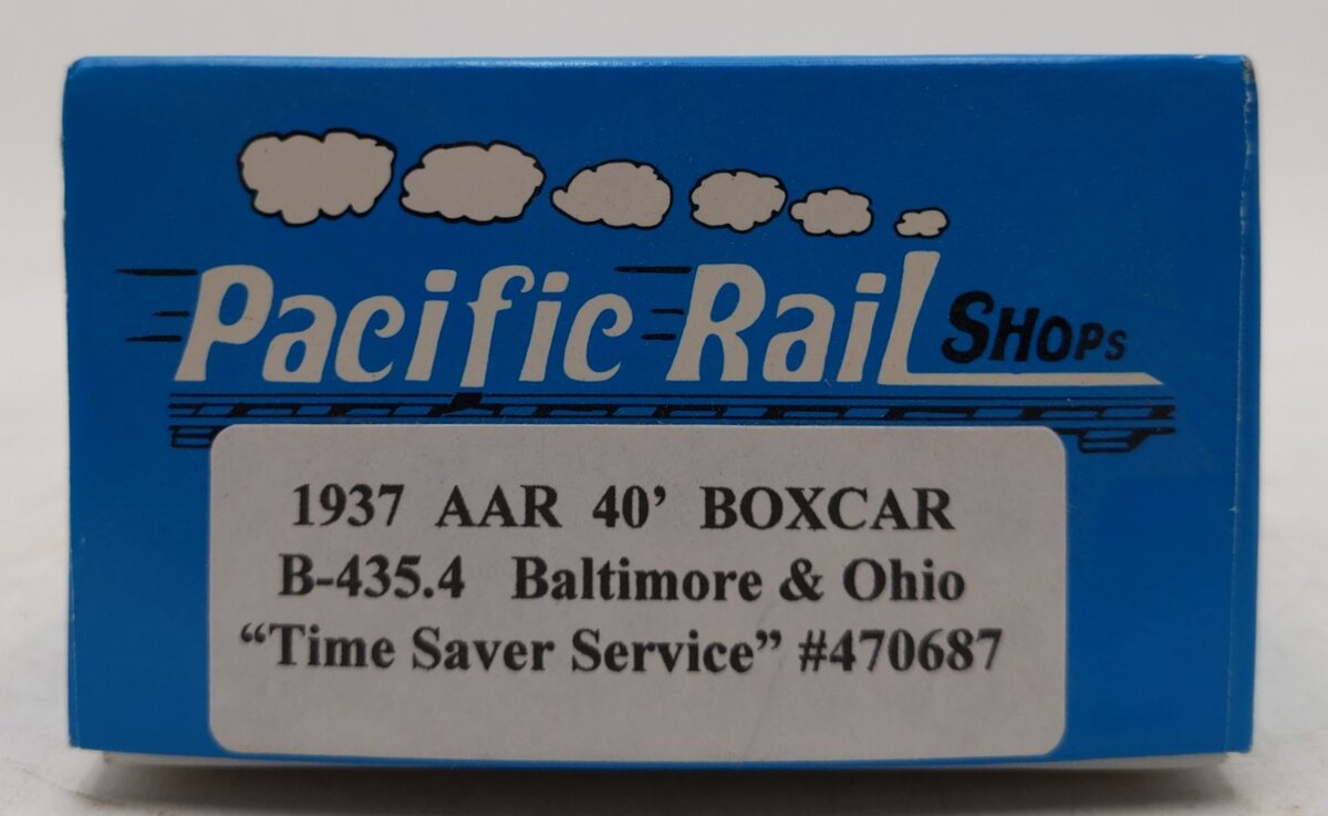 Pacific Rail B-435.4 S B&O "Time Saver Service" 1937 AAR 40' Boxcar #470687 NIB