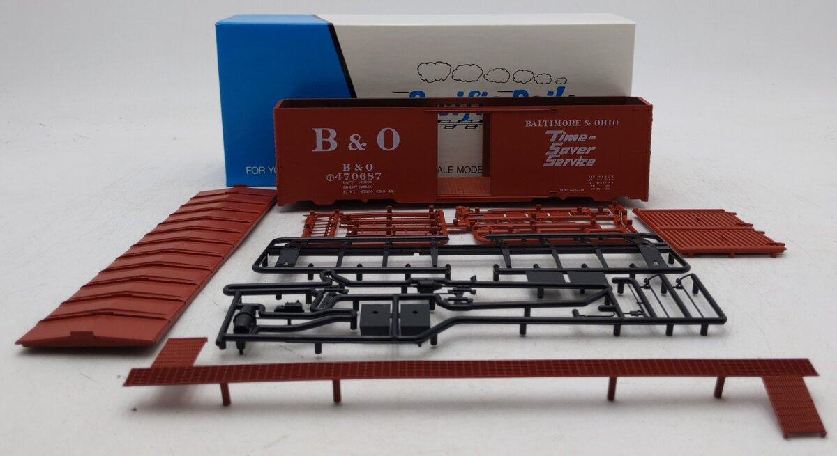 Pacific Rail B-435.4 S B&O "Time Saver Service" 1937 AAR 40' Boxcar #470687 NIB