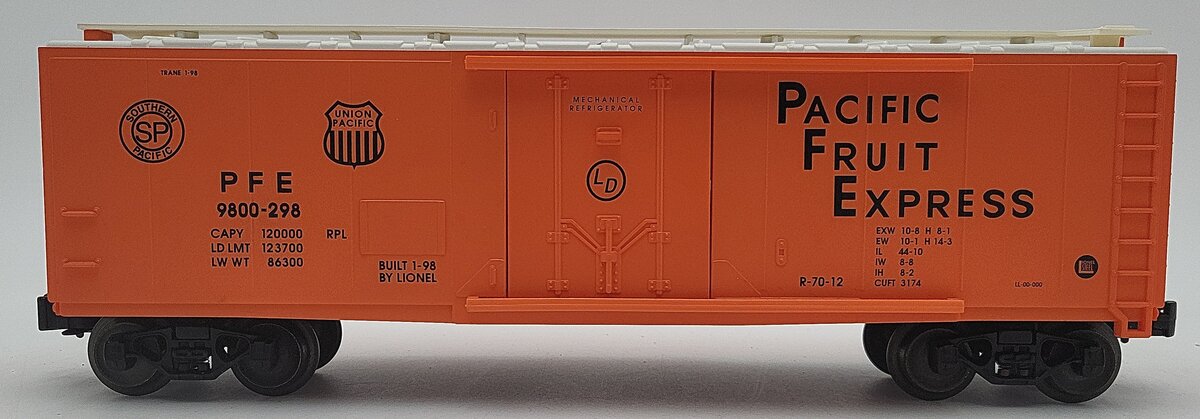 Lionel 6-17315 O Gauge Pacific Fruit Express Refrigerator Car #9800-298 EX