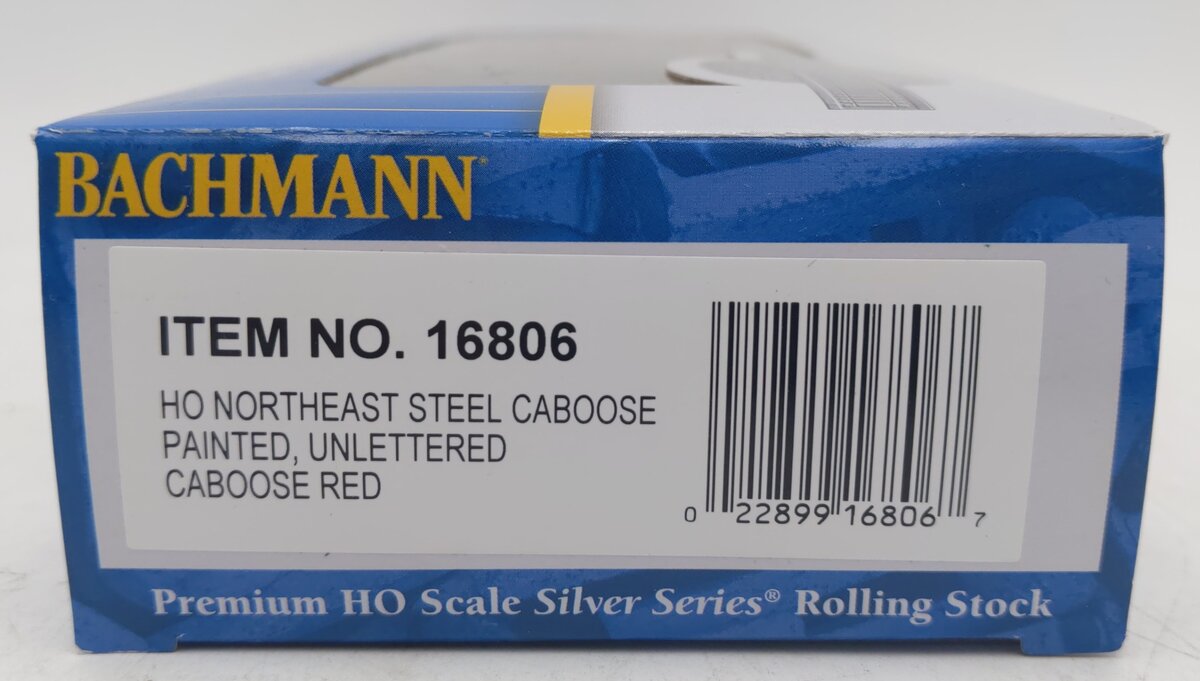 Bachmann 16806 HO Unlettered Red Northeast Steel Caboose LN/Box