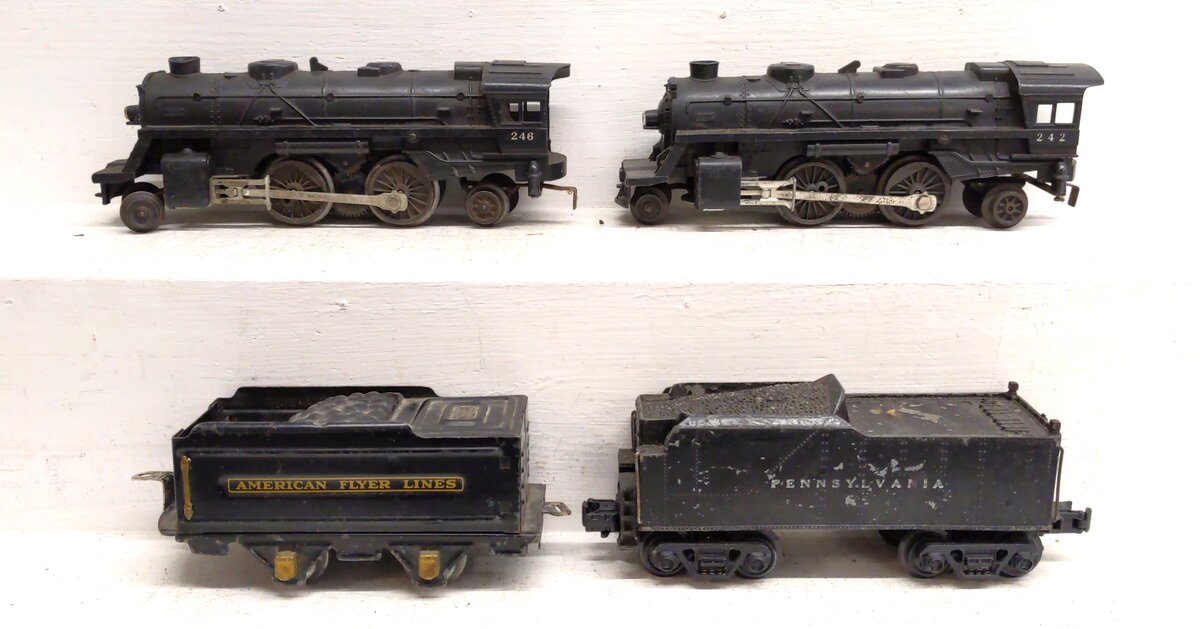 American Flyer & Lionel Pre/Postwar O Steam Loco & Tenders: 242, 558, 246 [4]