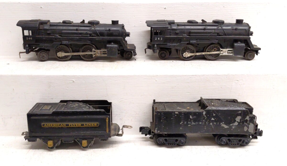 American Flyer & Lionel Pre/Postwar O Steam Loco & Tenders: 242, 558, 246 [4]
