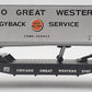 Lionel 6-26310 O Chicago Great Western Flatcar with Trailer EX