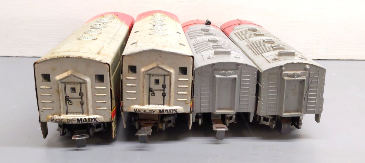 Marx Vintage O Gauge Santa Fe Powered/Unpowered A Units: 1095, 21 [4]