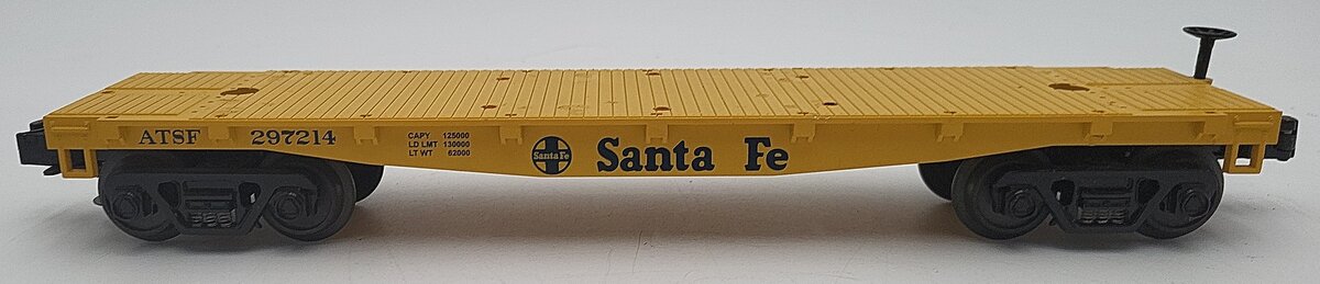 MTH  297214 O Gauge Santa Fe Flat Car w/Cars EX