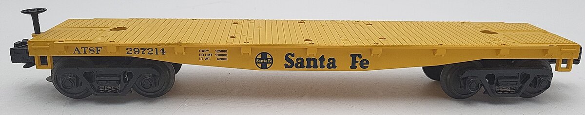 MTH  297214 O Gauge Santa Fe Flat Car w/Cars EX