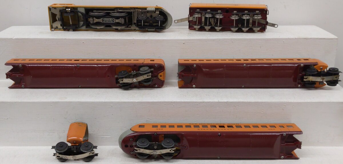 Lionel 250E Vintage O Prewar Hiawatha Passenger Set - Restored