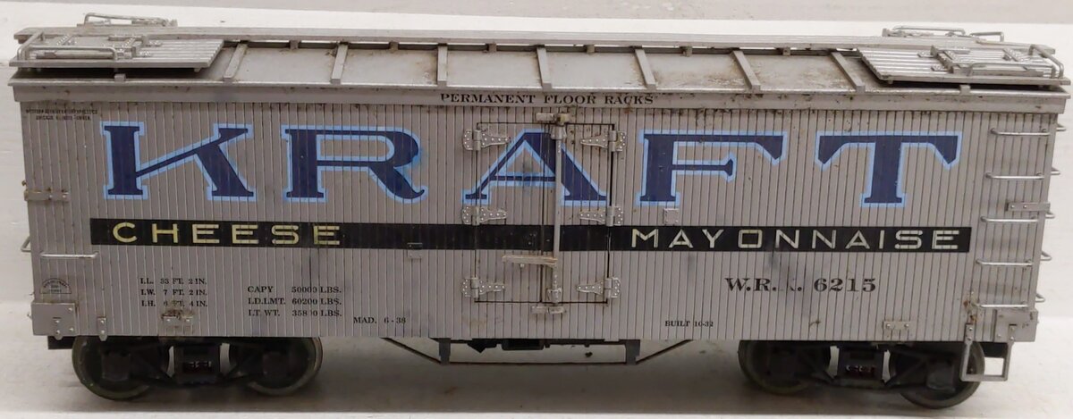 Aristo-Craft 86215 G Scale Kraft Wood Reefer Car #6215