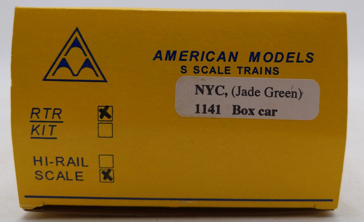 American Models 1141 S Scale NYC 40' Box Car #87123 LN/Box