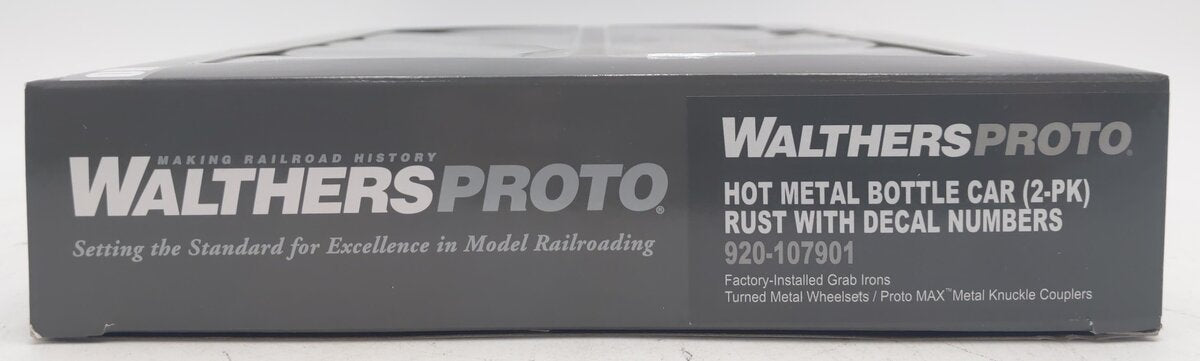 Walthers 920-107901 HO Custom Hot Metal Bottle Cars w/ Decal Numbers NIB