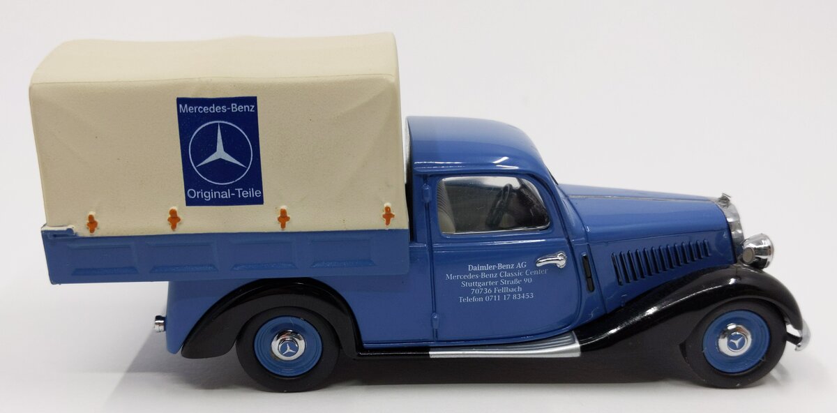 Schuco 1:43 Diecast Mercedes-Benz 170V Canvas Cover Pickup EX