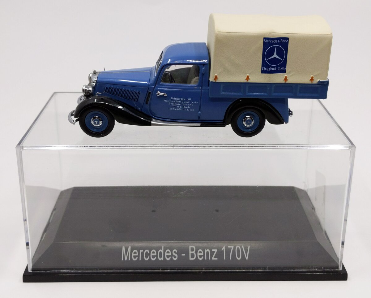 Schuco 1:43 Diecast Mercedes-Benz 170V Canvas Cover Pickup EX