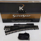K-Line K-0775 O SuperSnap 72" Left Hand Remote Control Switch Turnout VG/Box