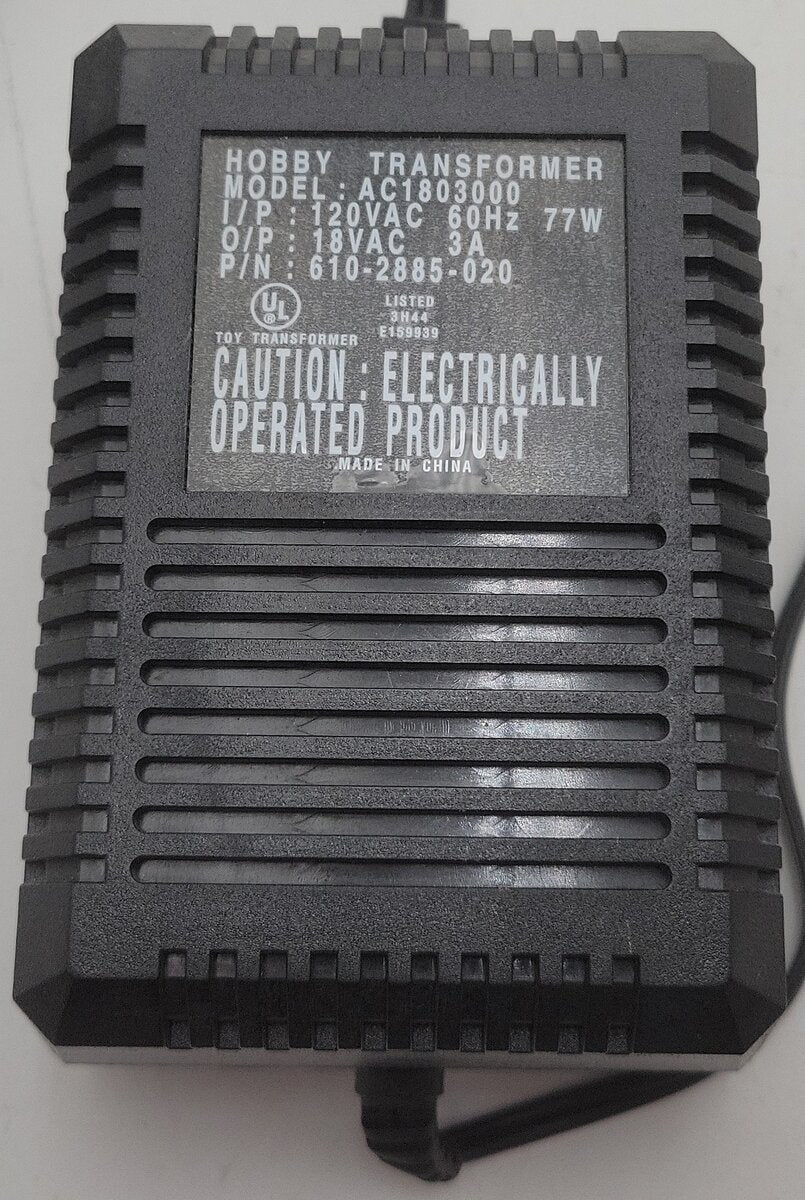 Lionel AC1803000 O Hobby Train Transformer 77W w/ Speed Controller EX