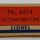 Lionel 6-29439 O Gauge PWC 6414 Evans Auto Loader LN/Box