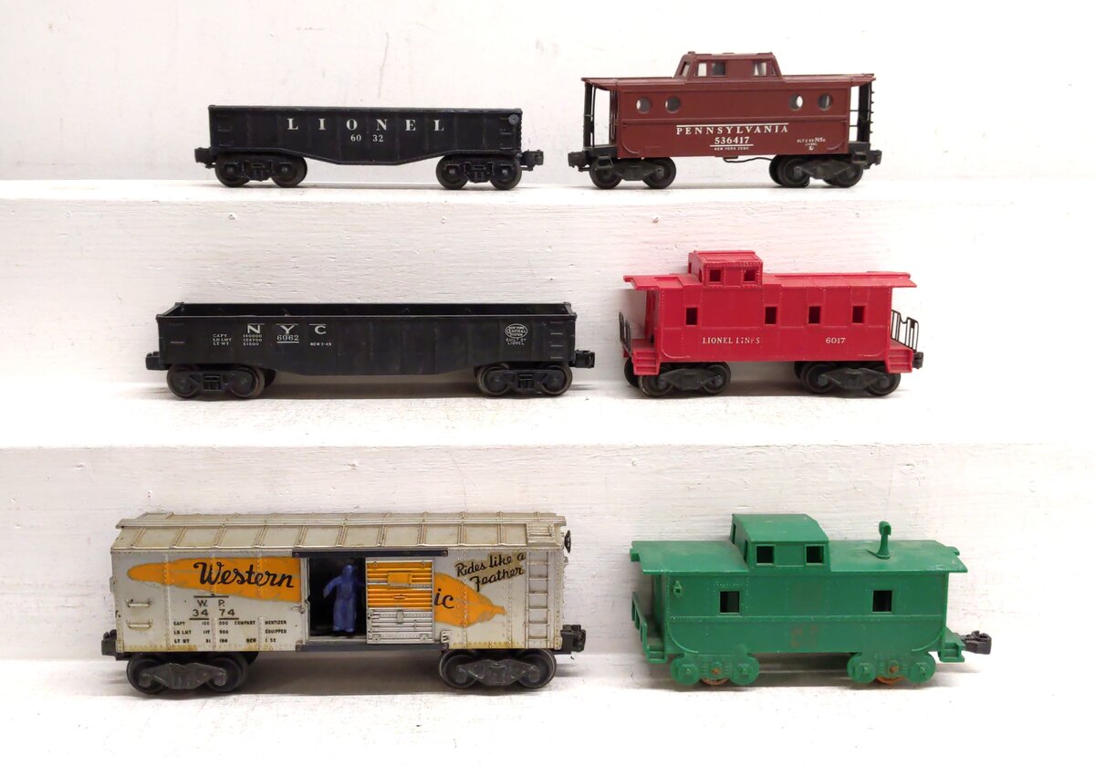 Lionel & Marx Vintage O Gauge Freight Cars: 3474, 6062, 6017, 6417, 6032 [6]