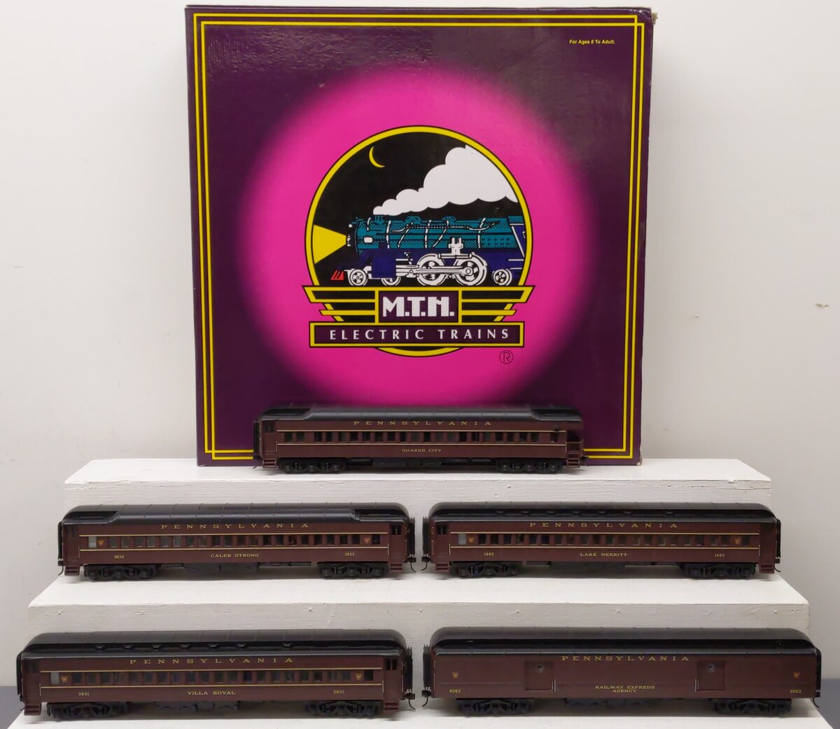 MTH 20-4023 O Scale Pennsylvania RR 70' Madison Passenger Car Set (Set of 5) EX/Box