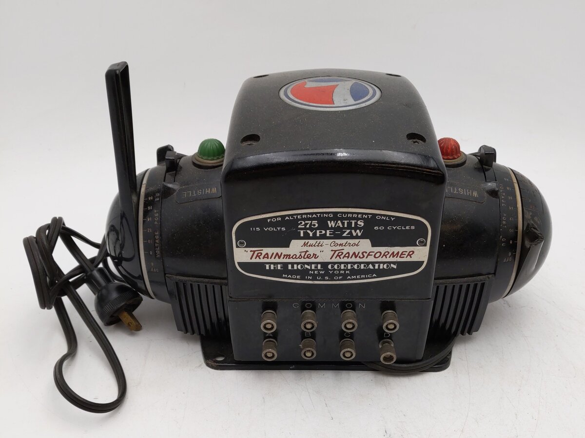 Lionel ZW O Gauge Vintage Trainmaster 275 Watt Transformer with Whistle