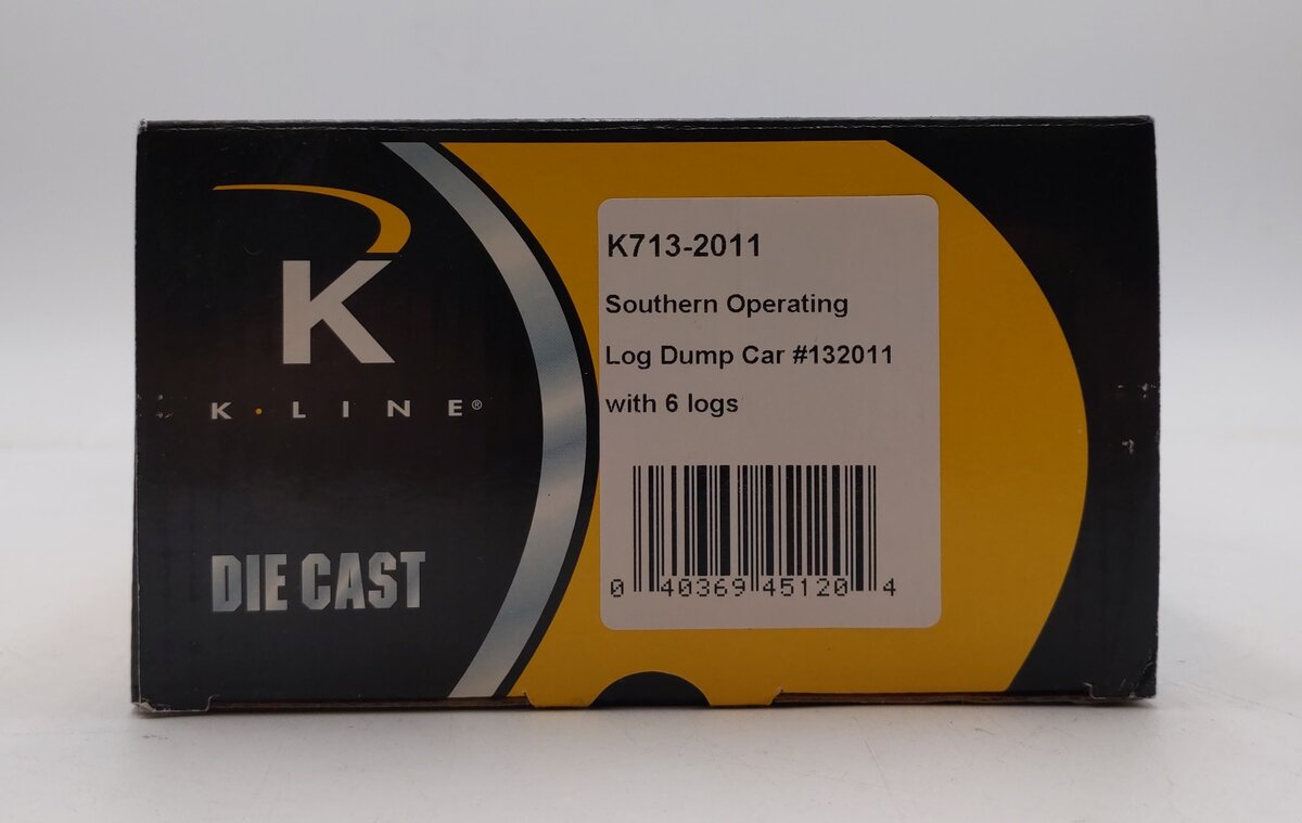 K-Line K713-2011 Southern Operating Log Dump Car #132011 w/Logs EX/Box