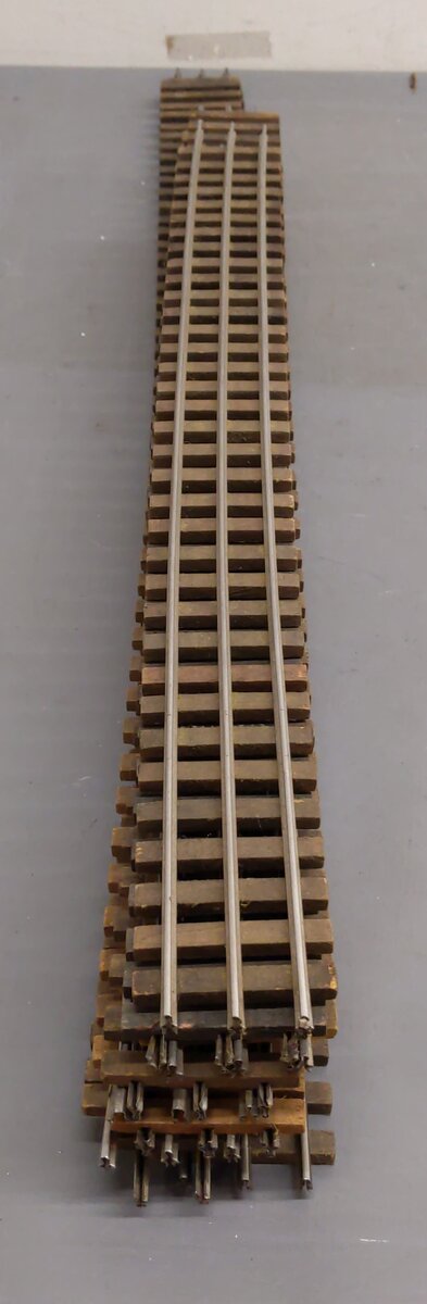 Assorted Ross O Scale Straight Track Sections 22 to 33 inches [9] VG