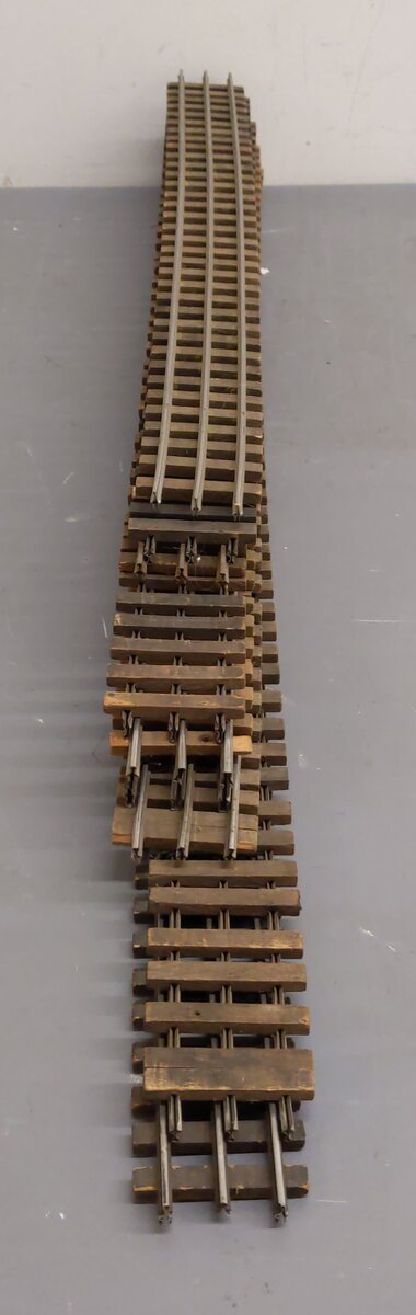 Assorted Ross O Scale Straight Track Sections 22 to 33 inches [9] VG