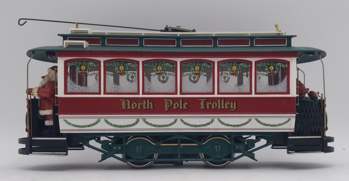 Bachmann G Gauge Dillard's Christmas Trimmings North Pole Trolley VG