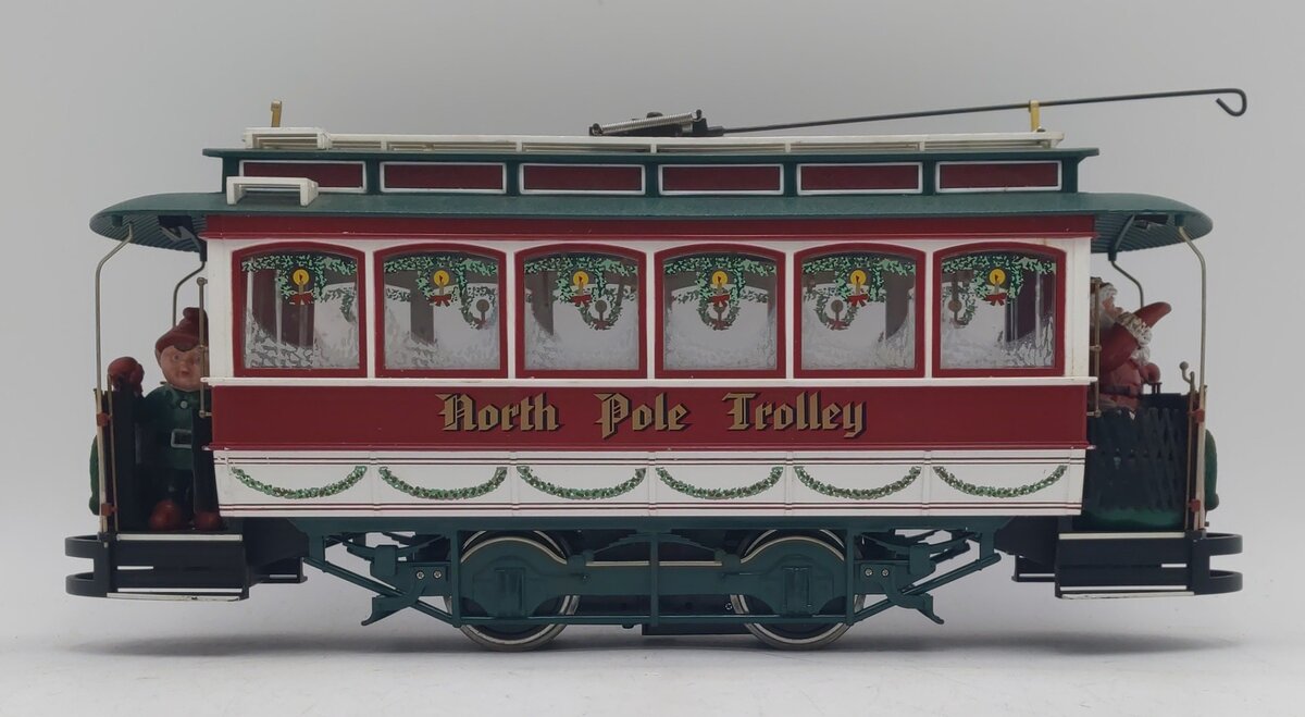 Bachmann G Gauge Dillard's Christmas Trimmings North Pole Trolley VG