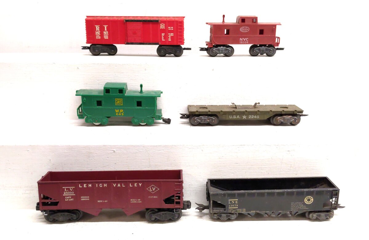 Marx & Lionel Postwar O Assorted Freight Cars: 13079, 2246, 643, 18326 [6]