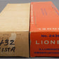 Lionel O Gauge Lionel Lines Illuminated Passenger Cars 2432, 2436 [2] EX