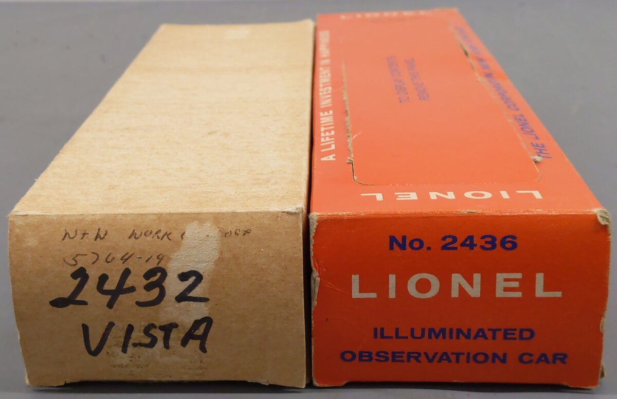 Lionel O Gauge Lionel Lines Illuminated Passenger Cars 2432, 2436 [2] EX
