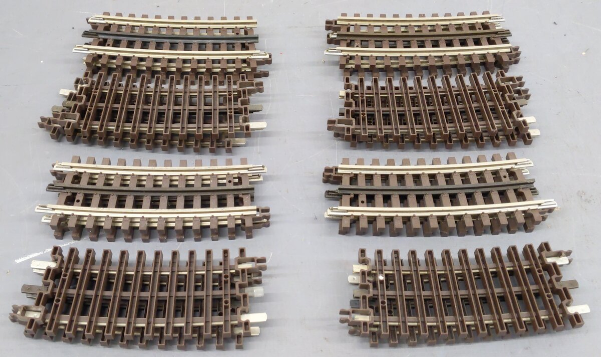 Atlas 6061 O Nickel Silver O-54 Half Curved Track Sections (16) VG
