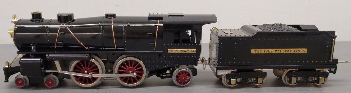 MTH 10-1123-0 Standard Gauge Tinplate Ives Steam Locomotive & Tender EX