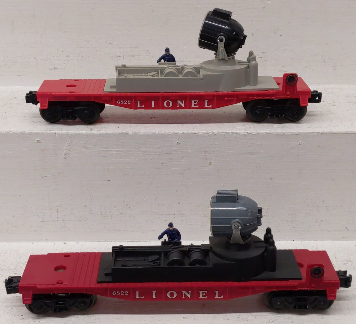 Lionel O Gauge Night Crew Searchlight Cars 6822 [2] VG